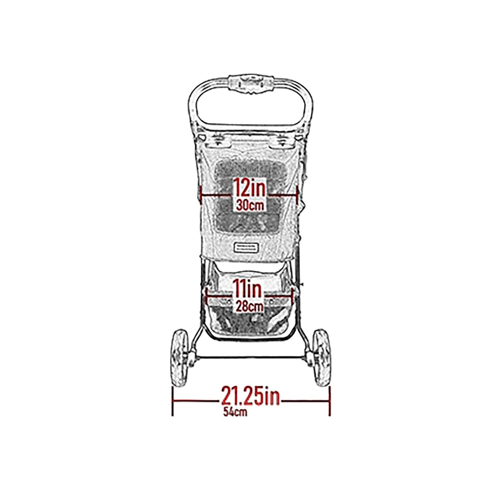 pet gear no-zip special edition 3 wheel pet, close-up detail