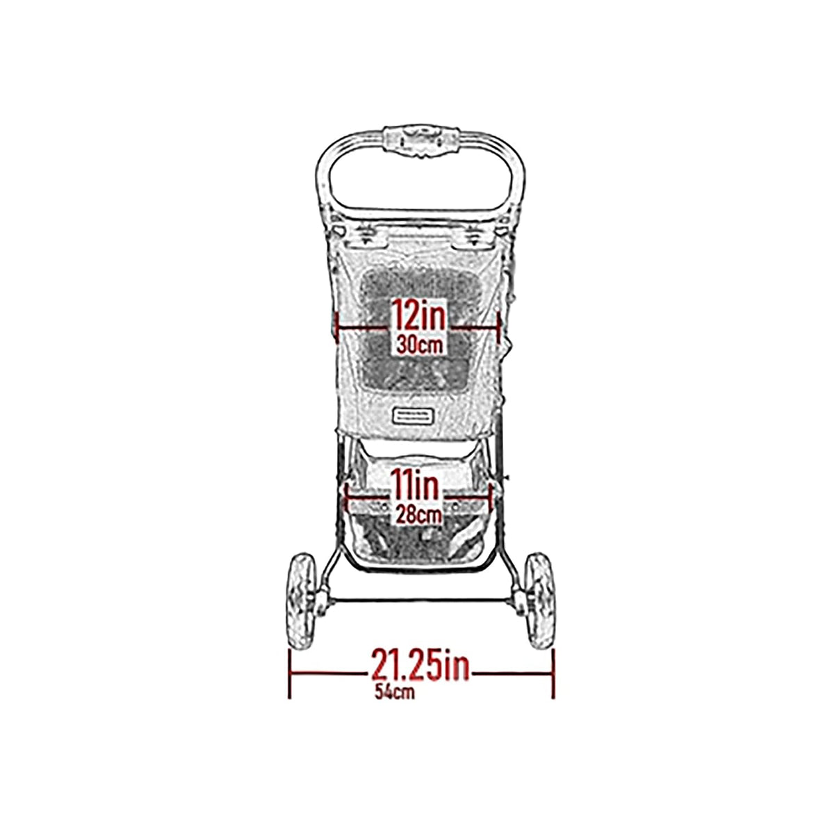 pet gear no-zip special edition 3 wheel pet, close-up detail