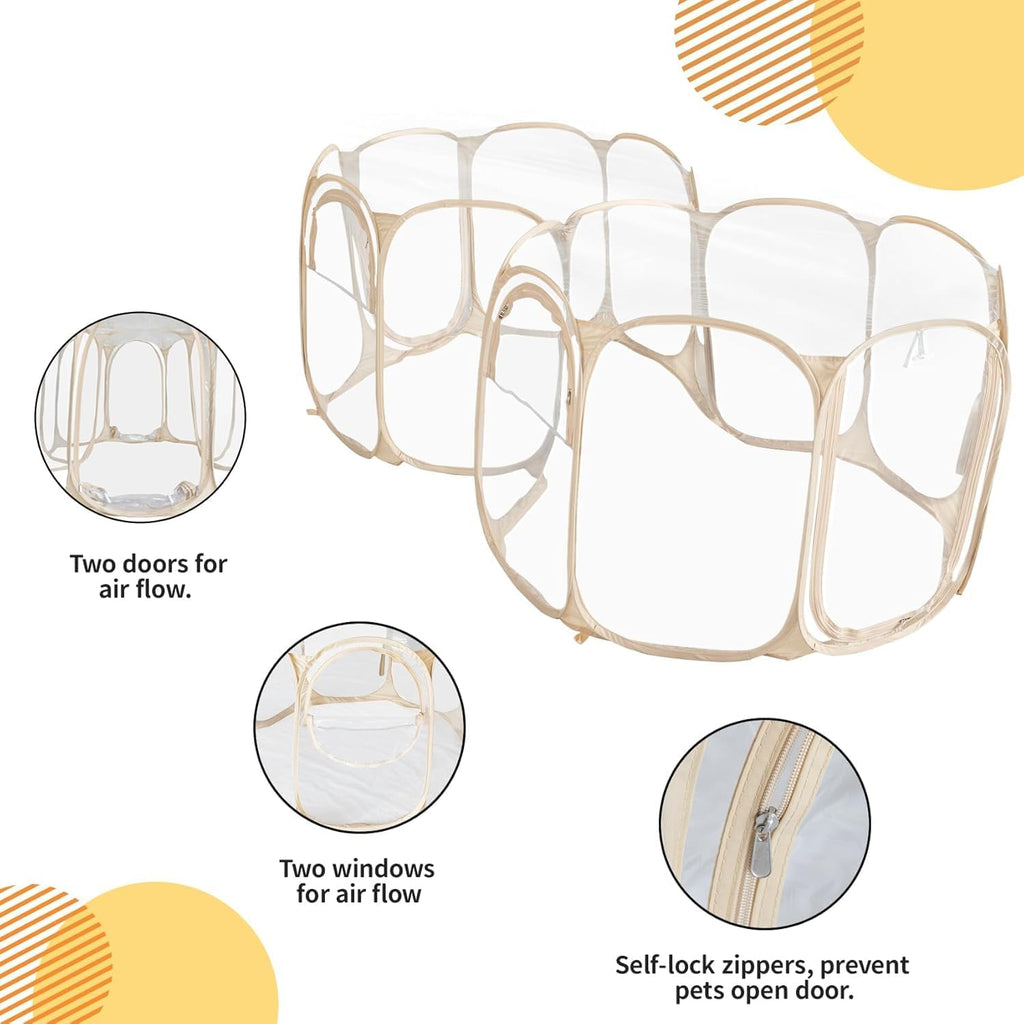 cold resistant cat playpen pvc dog playpen puppy showing dimensions