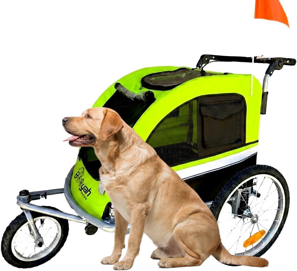 large pet dog stroller and bike bicycle trailer, main product view