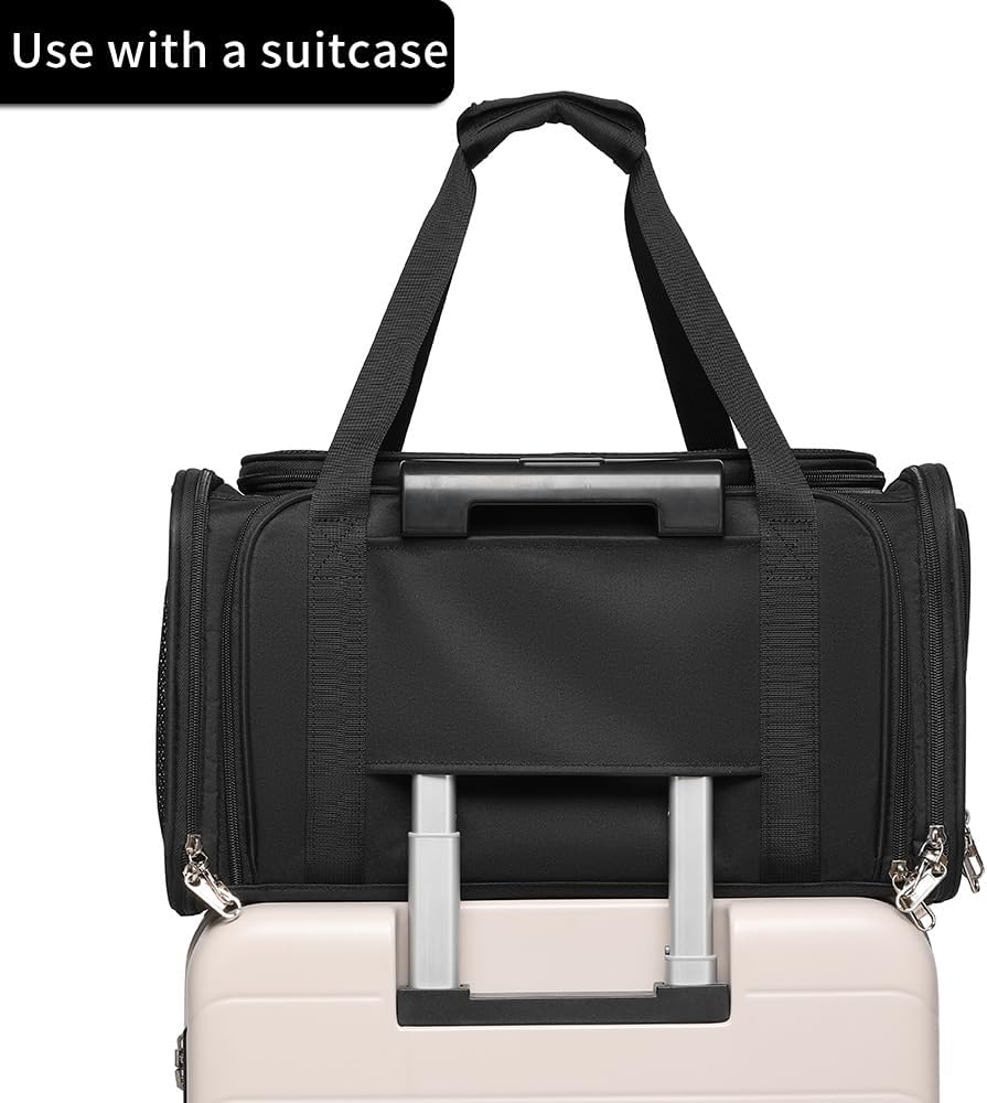airline approved pet carrier for cats and small showing dimensions