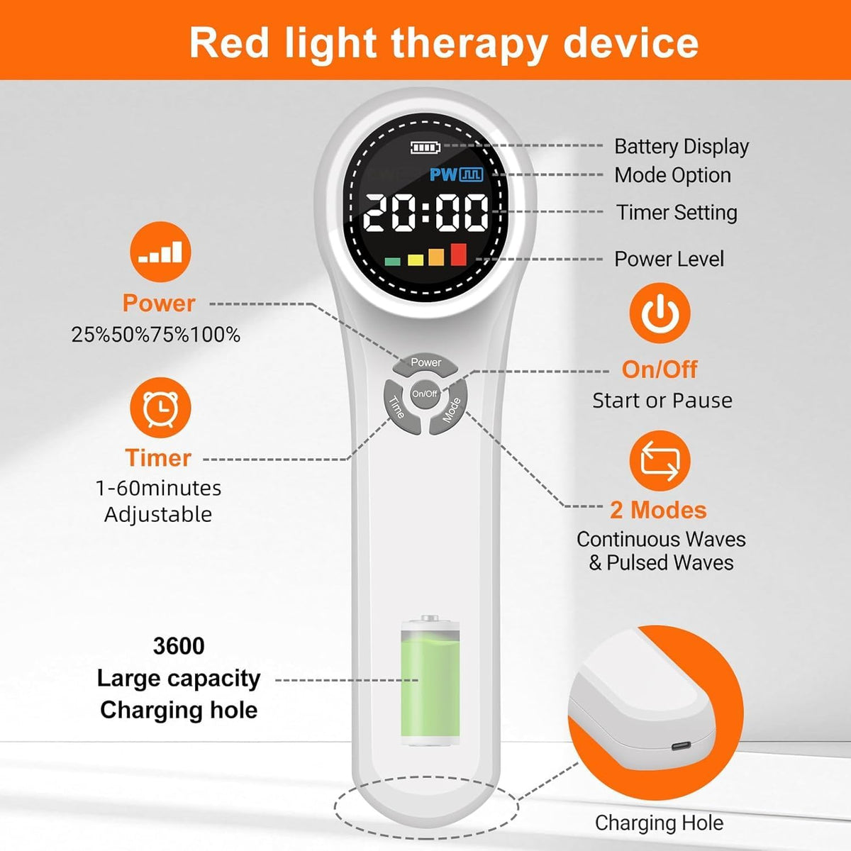 cold laser therapy device, veterinary laser therapy machine, side view