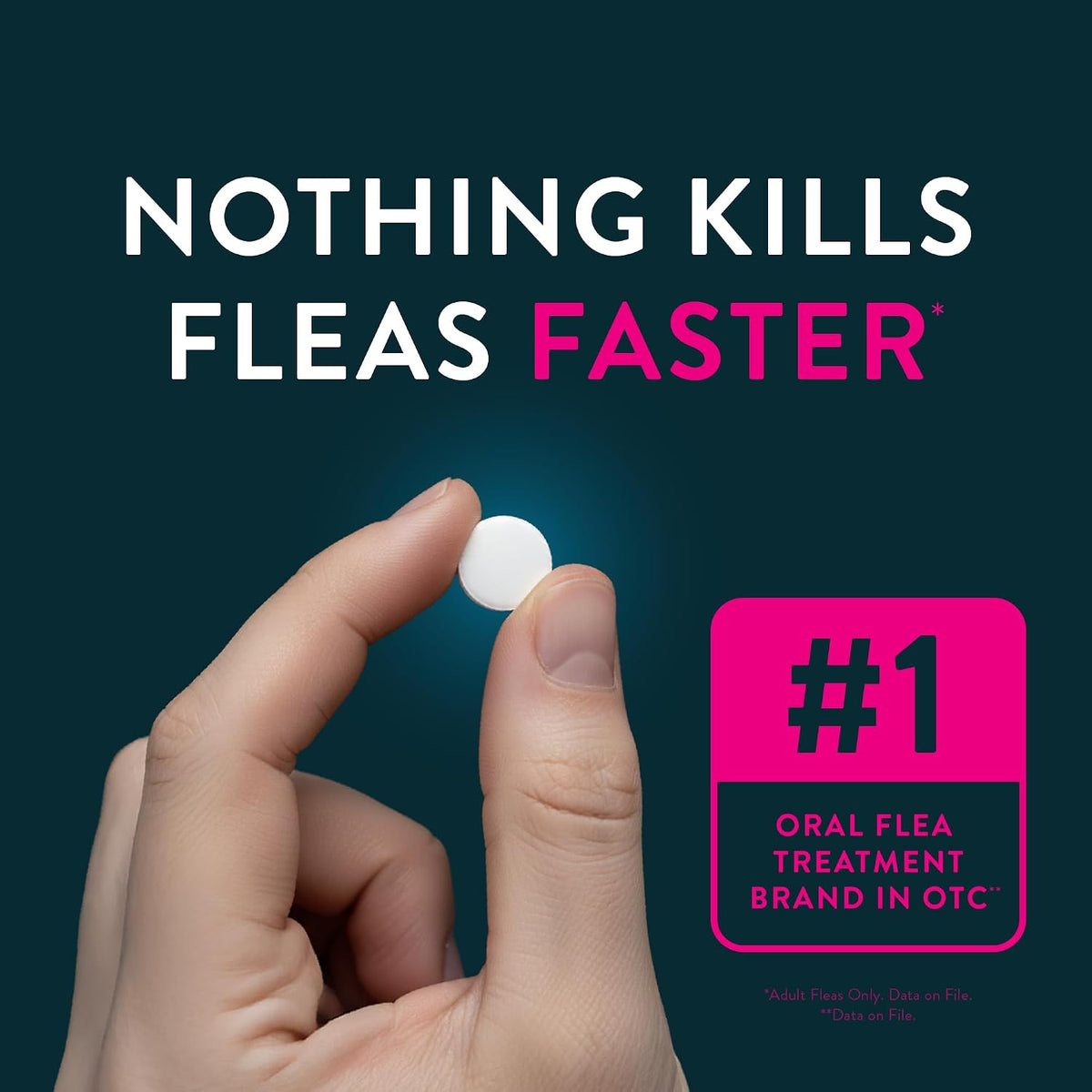 capstar oral flea tablets cats 2-25 lbs, nitenpyram, close-up detail