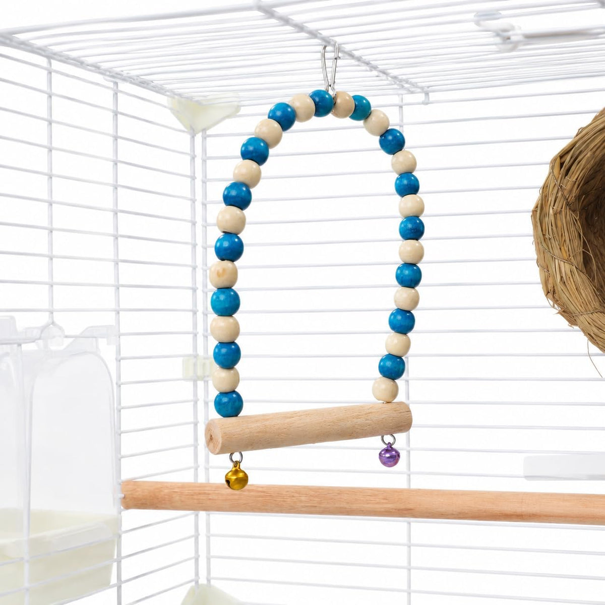 25 inch iron bird cage for small to showing dimensions