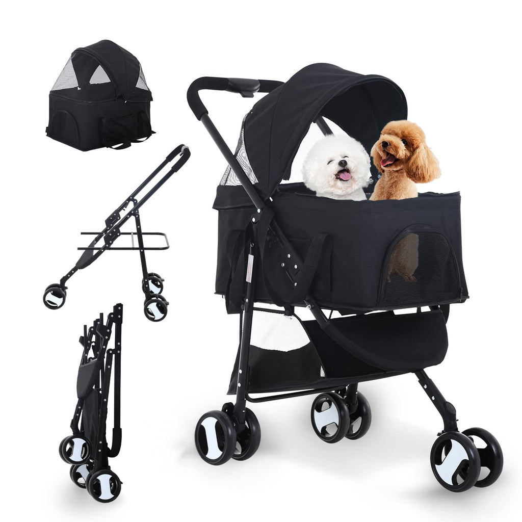 dog stroller cat stroller pet stoller 3-in-1 folding, main product view