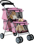 dkeli 4 wheel pet stroller for small and, main product view