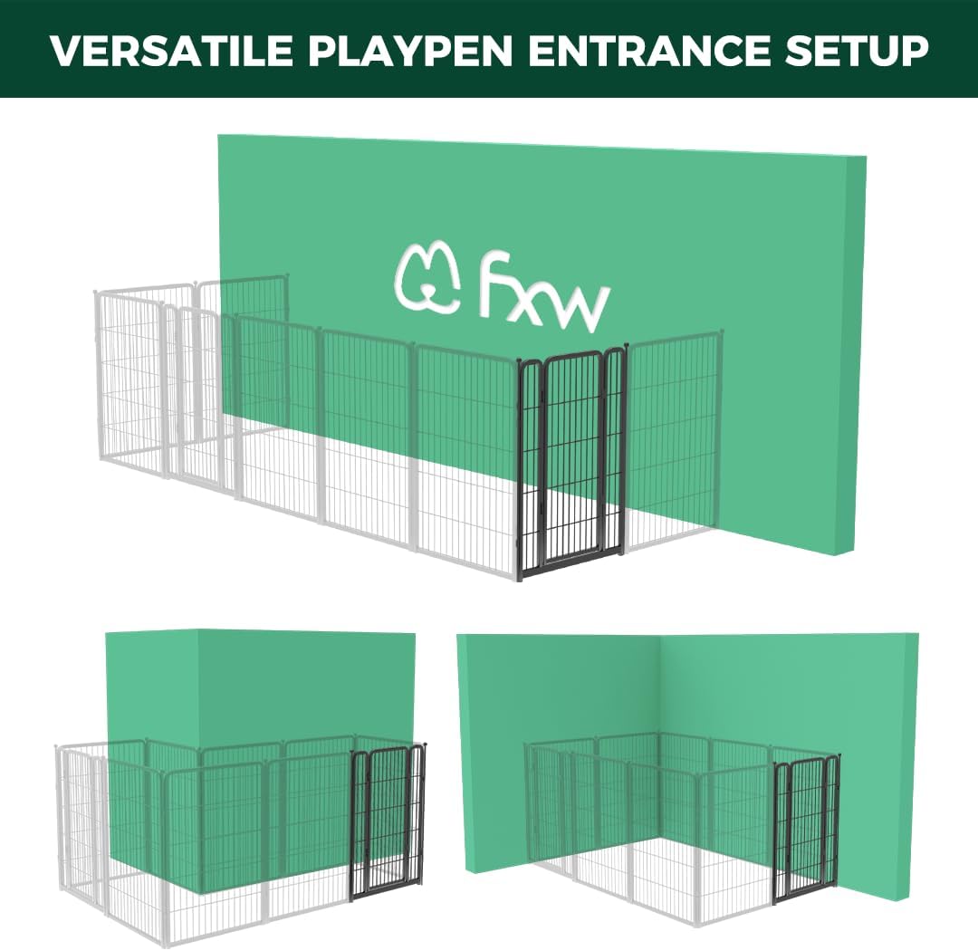 fxw add-on gate panel for indoor dog playpen, close-up detail