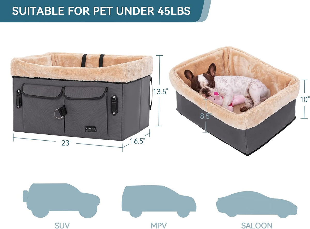 petsfit dog car seat for medium dogs or, side view