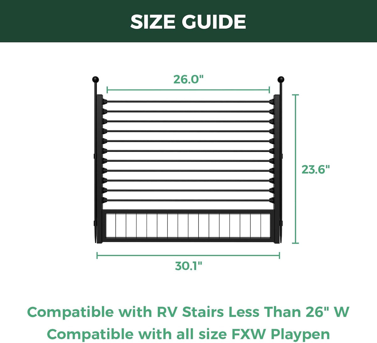 fxw rv step grid, dog barrier for rv, close-up detail