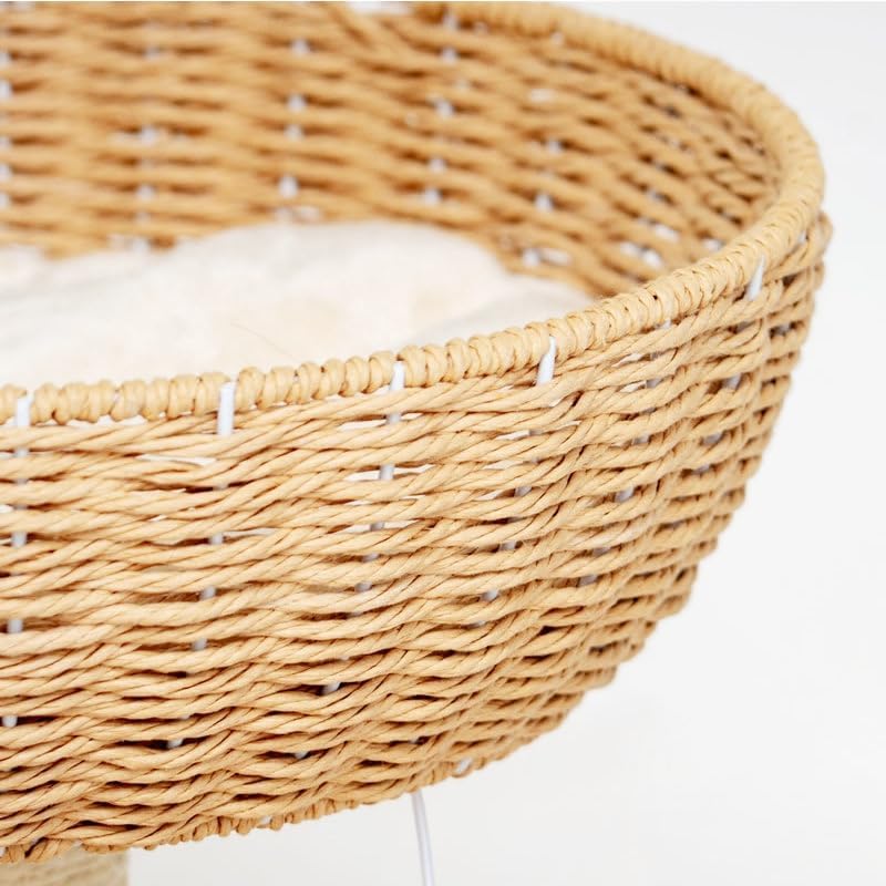 modern wood cat tree for large cats,luxury rattan showing dimensions