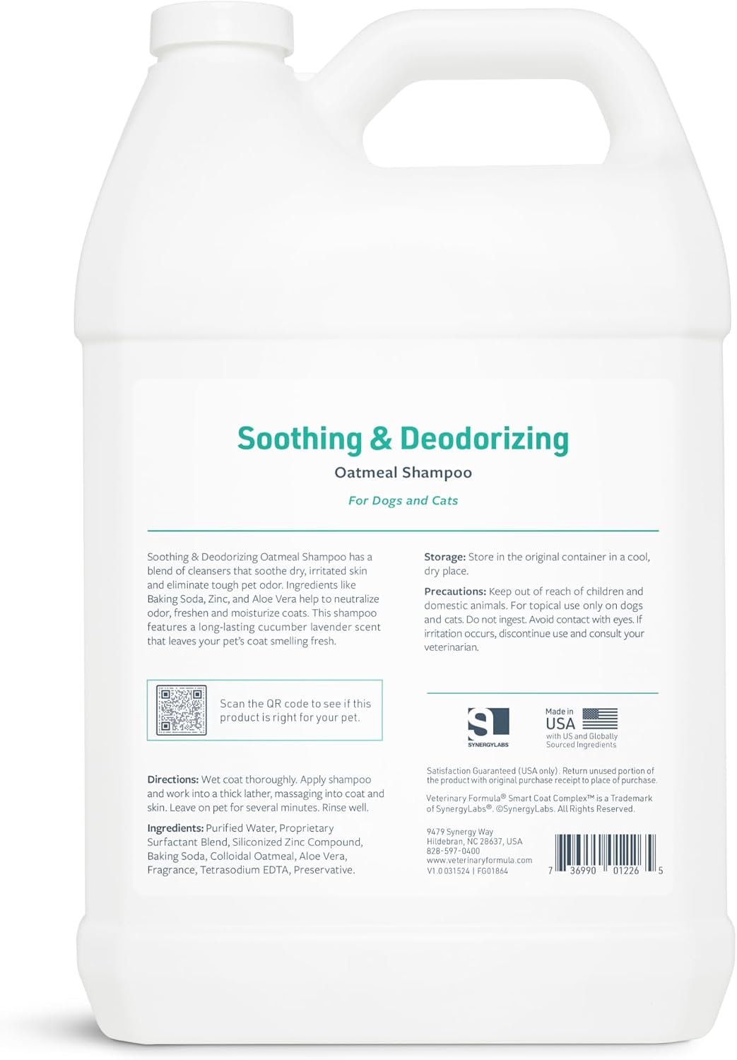 veterinary formula smart coat complex soothing and deodorizing showing dimensions