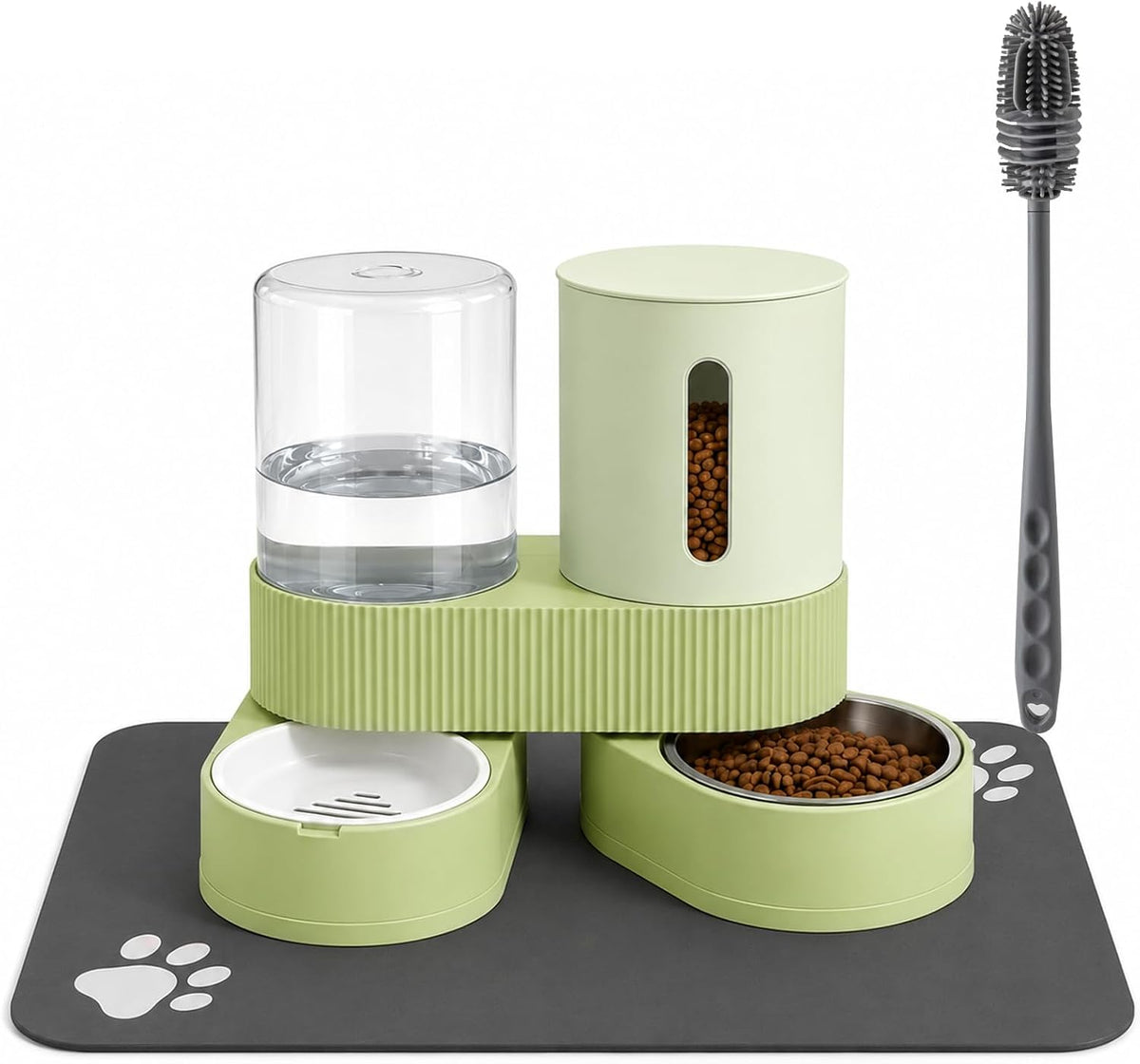 gravity cat feeder 2 pack automatic food feeder, main product view