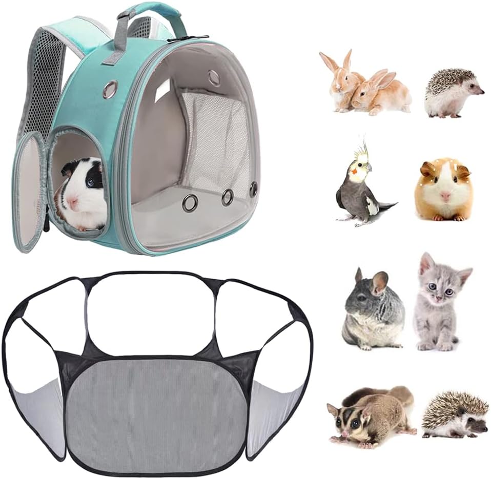 guinea pig carrier backpack and playpen set, main product view