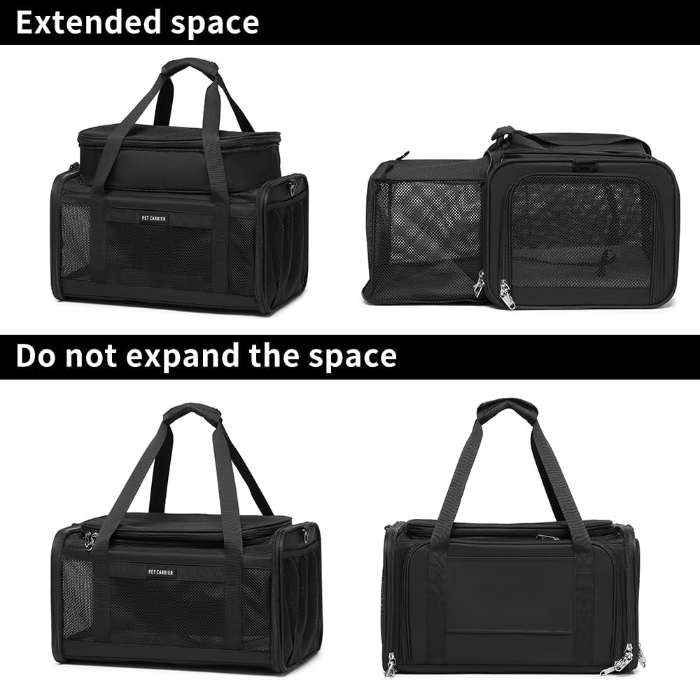 airline approved pet carrier for cats and small, side view