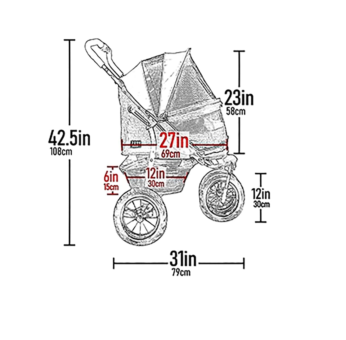 pet gear no-zip double pet stroller, jade shown in use