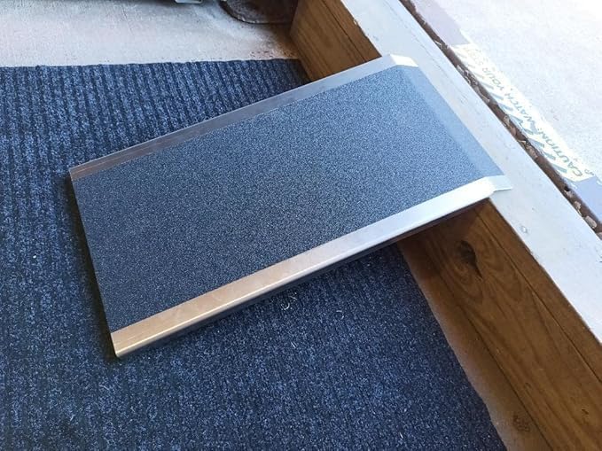 aluminum dog pet ramp for cars & trucks shown in use