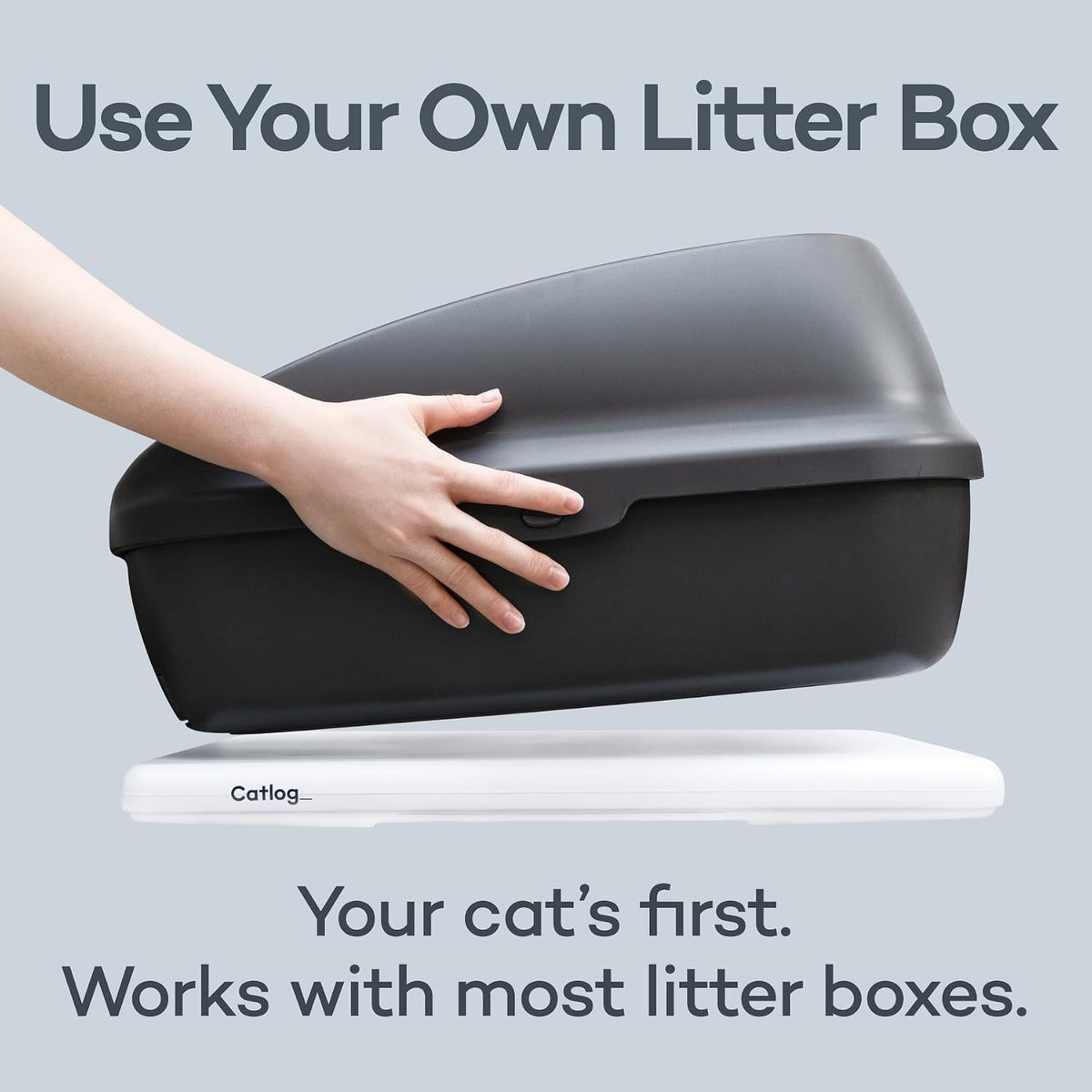 board - smart litter box monitoring system, healthcare, side view