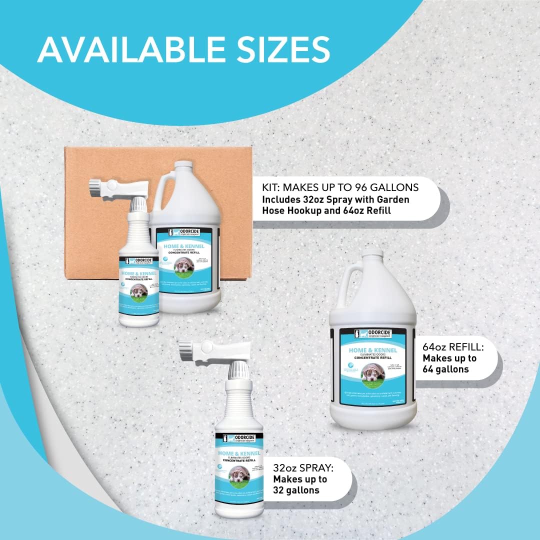 odorcide pet odor eliminator for home & kennel, side view