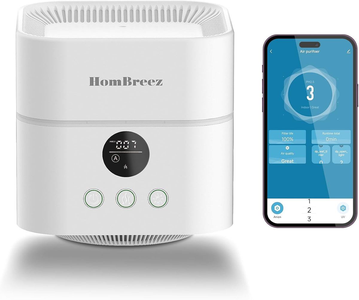 air purifier and humidifier combo for bedroom, covers, main product view