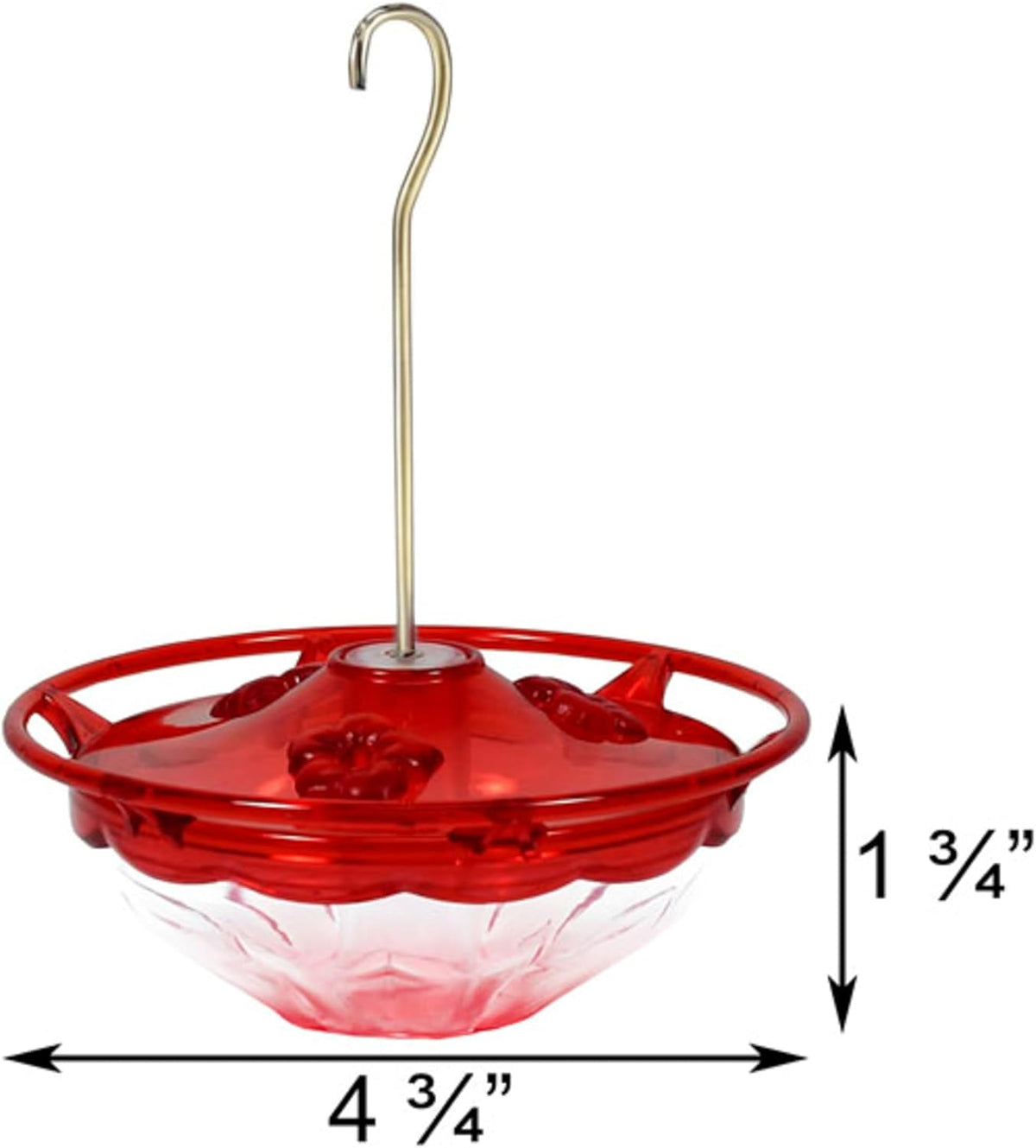 aspects 433 hummzinger hummblossom feeder, 4 oz, rose, close-up detail