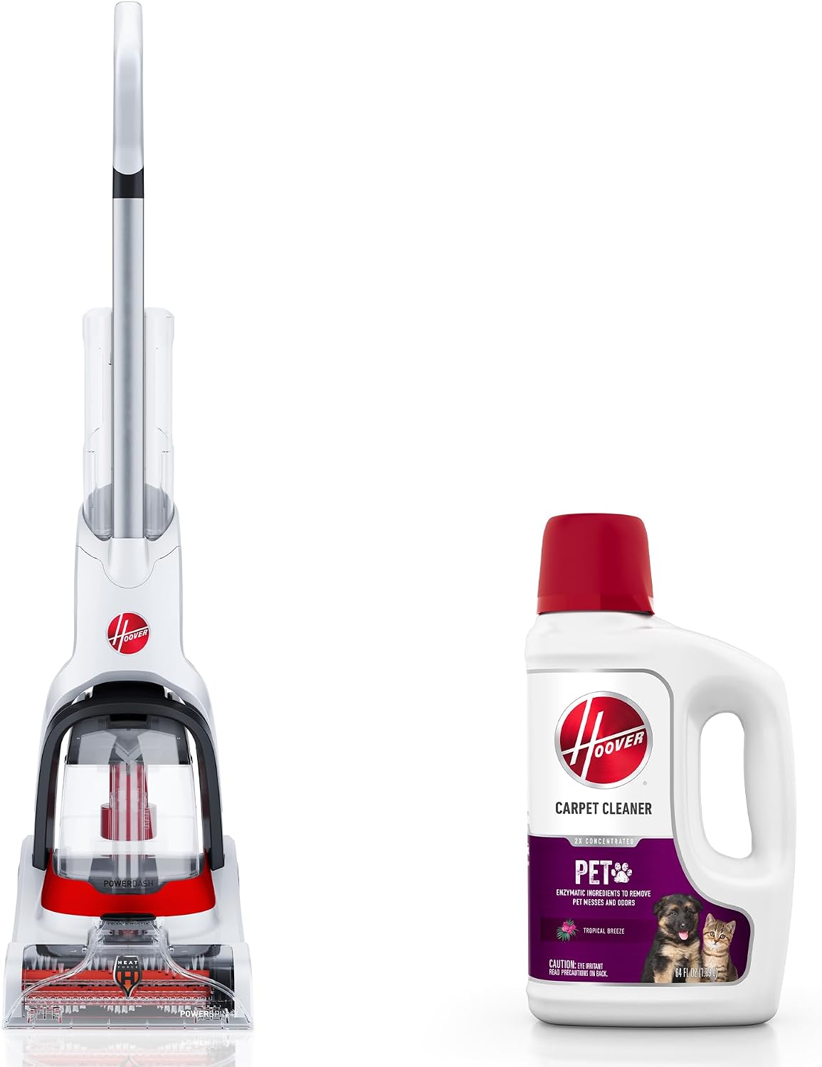 hoover powerdash pet+ compact carpet cleaner machine, fh50704v, main product view