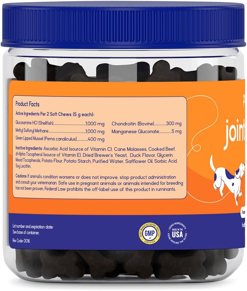 pupgrade joint support for dogs, beef flavor shown in use