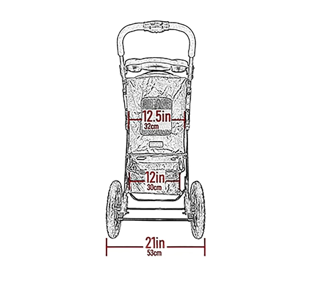 pet gear no-zip at3 pet stroller for cats/dogs, side view