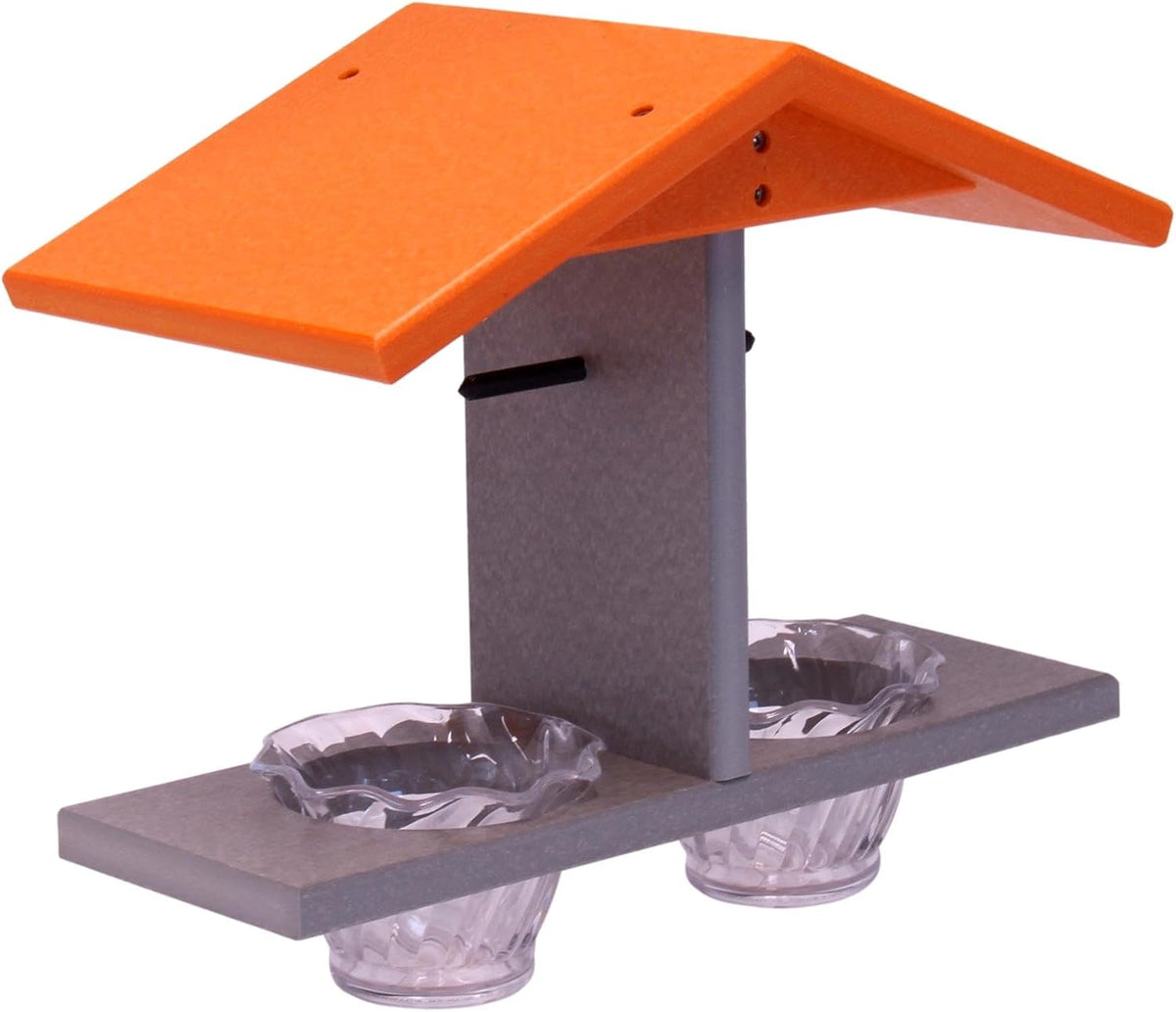 amishtoybox oriole bird feeder, double-cup jelly oriole feeder, close-up detail