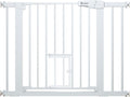 comomy auto close pet gate with cat door, main product view