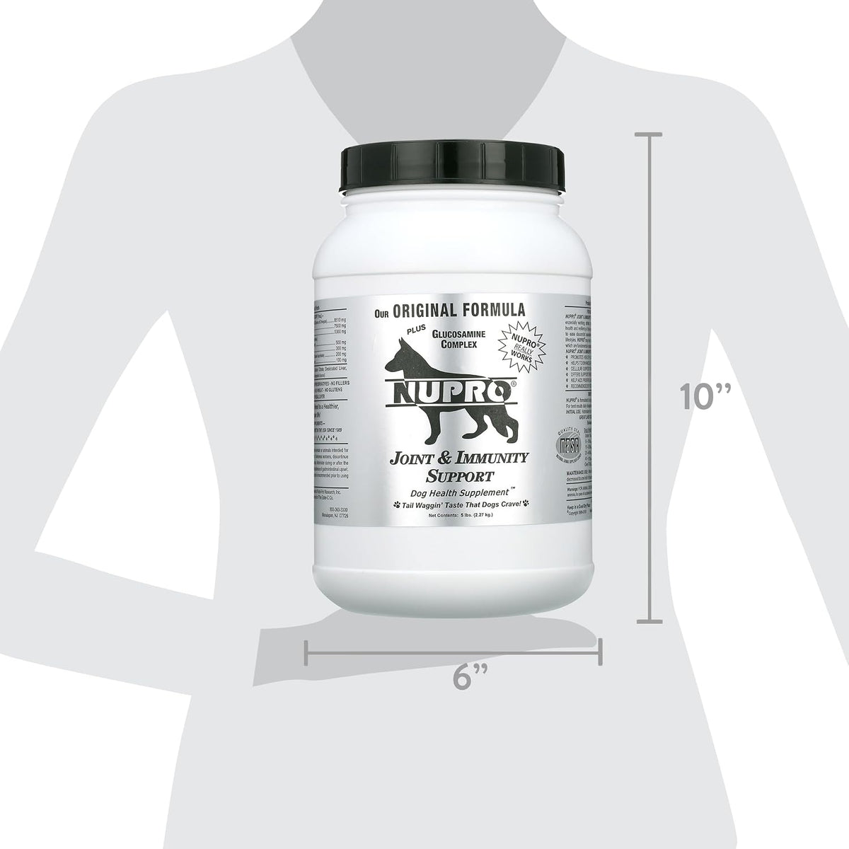 nupro® joint & immunity support, 5 pounds (5 showing dimensions