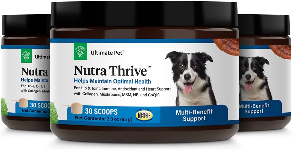 ultimate pet nutrition nutra thrive canine multivitamin powder, main product view