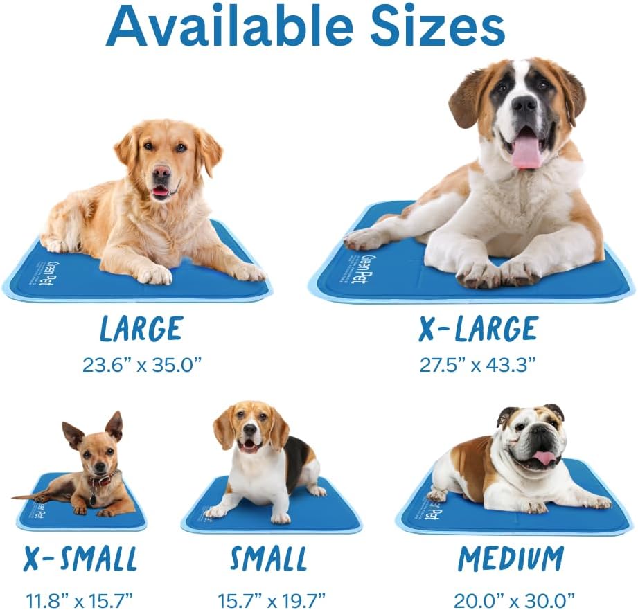 the green pet shop cool pet pad shown in use
