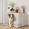 snuowu 46 inch heavy duty dog crate furniture, main product view