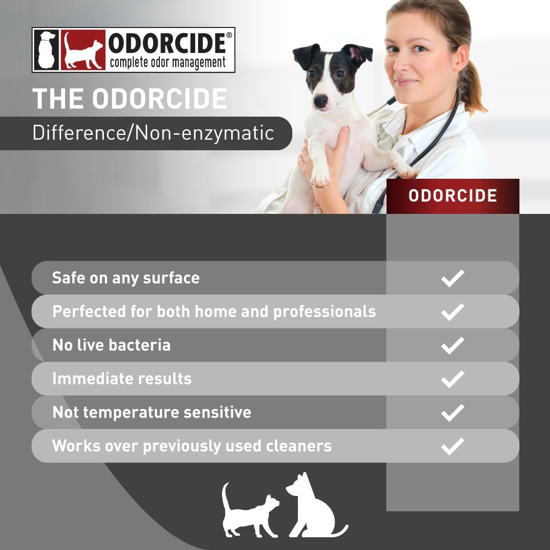 odorcide koe frost concentrate, 128 oz showing dimensions