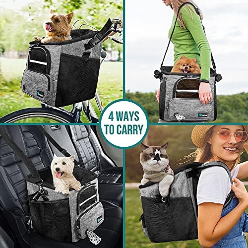 petami dog bike basket, soft-sided ventilated pet carrier, package contents