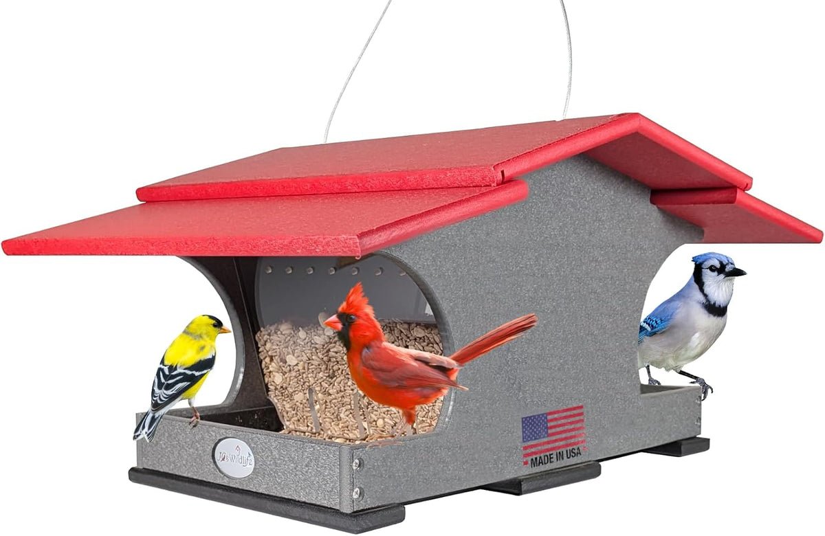 jcs wildlife large poly hopper bird feeder, main product view