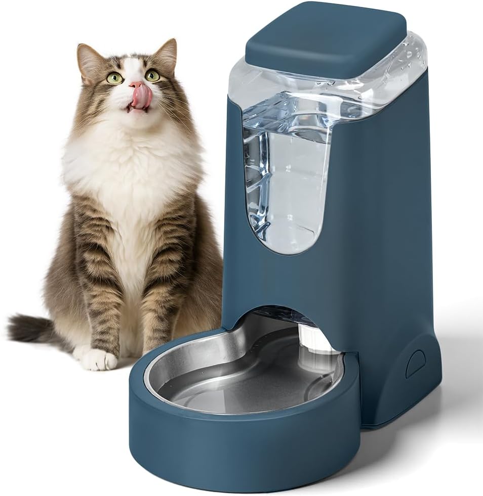 1 gallon automatic cat feeder gravity stainless steel, main product view