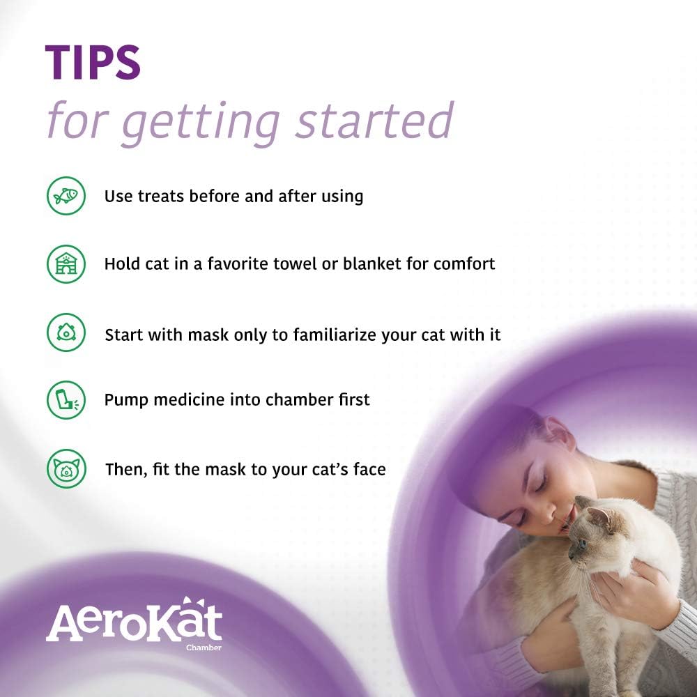 aerokat the original feline aerosol chamber inhaler spacer showing dimensions