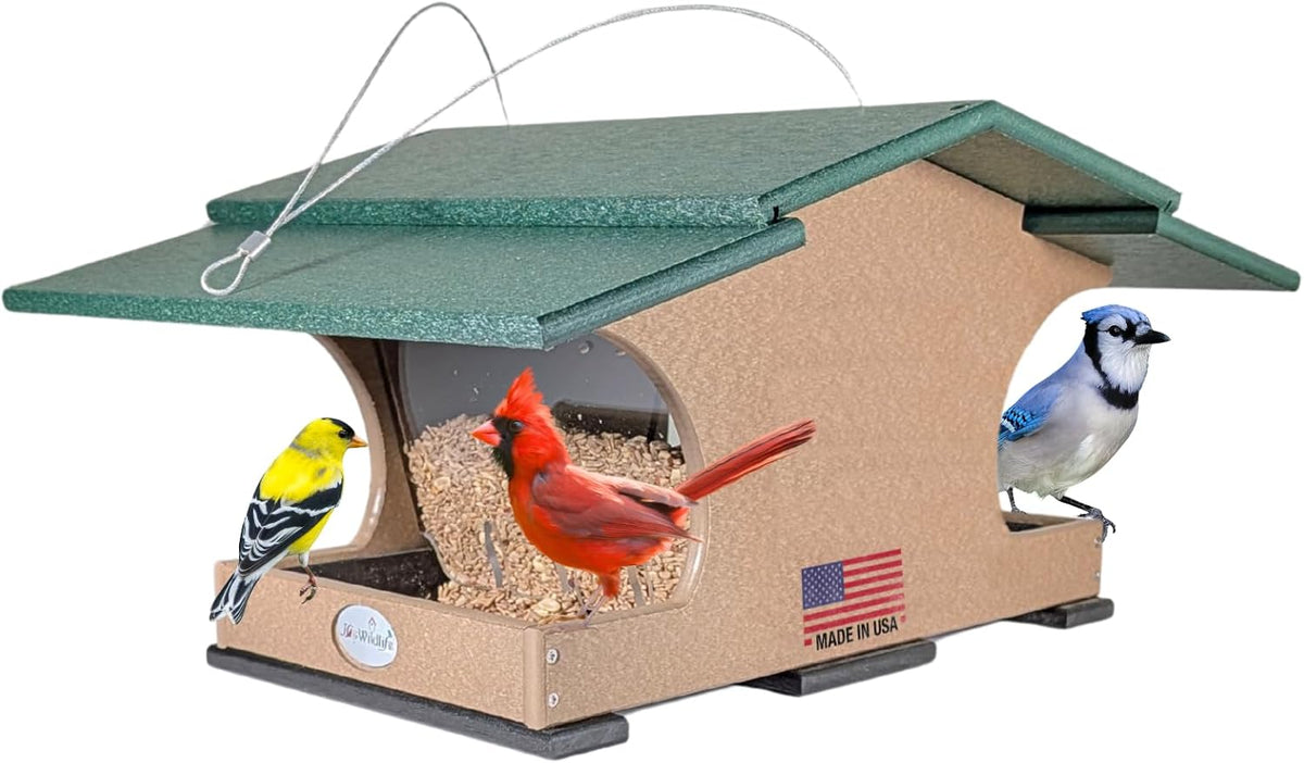 jcs wildlife large poly hopper bird feeder, main product view