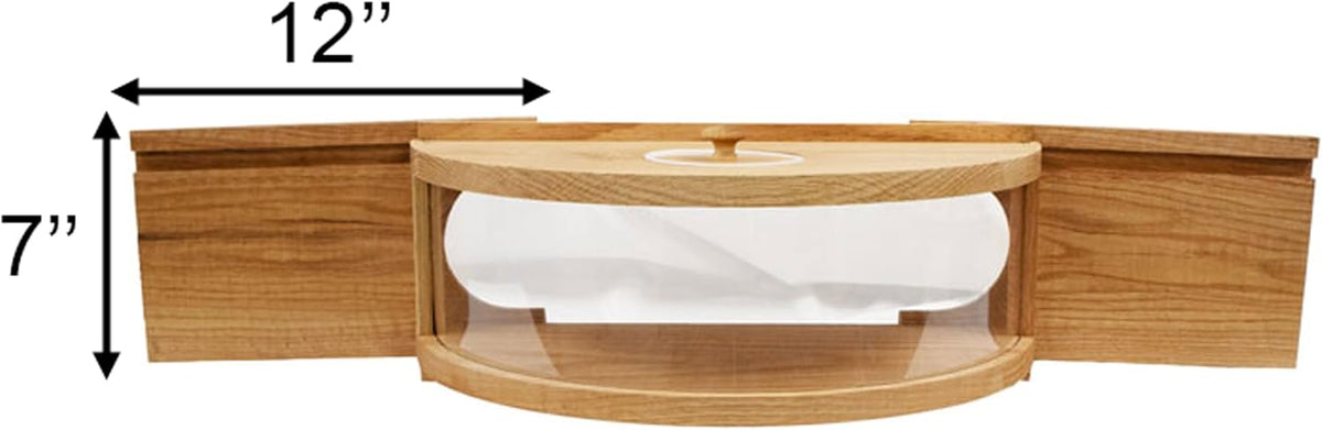 panoramic in-house window bird feeder, side view