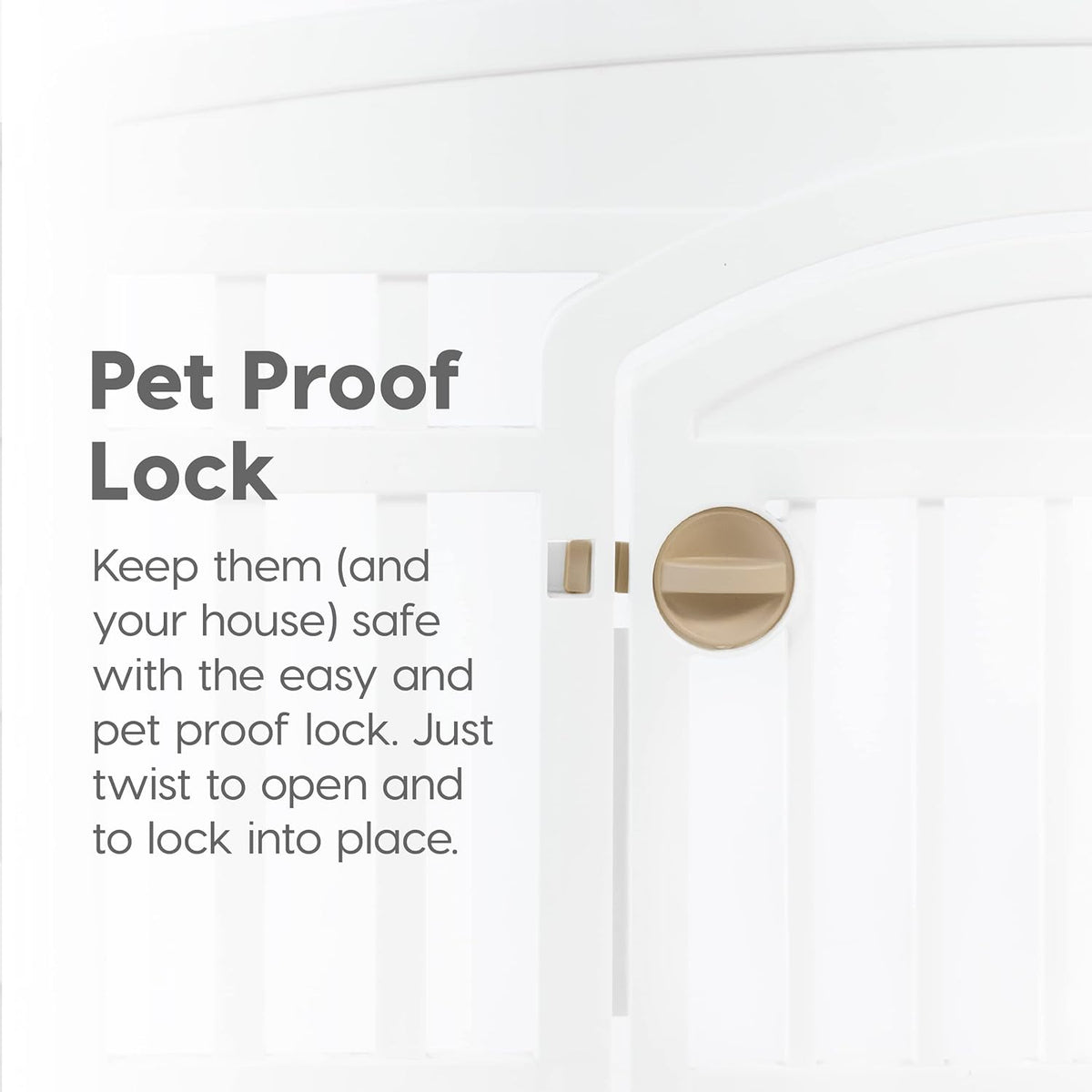 iris usa 8-panel dog playpen, pet enclosure, white, close-up detail