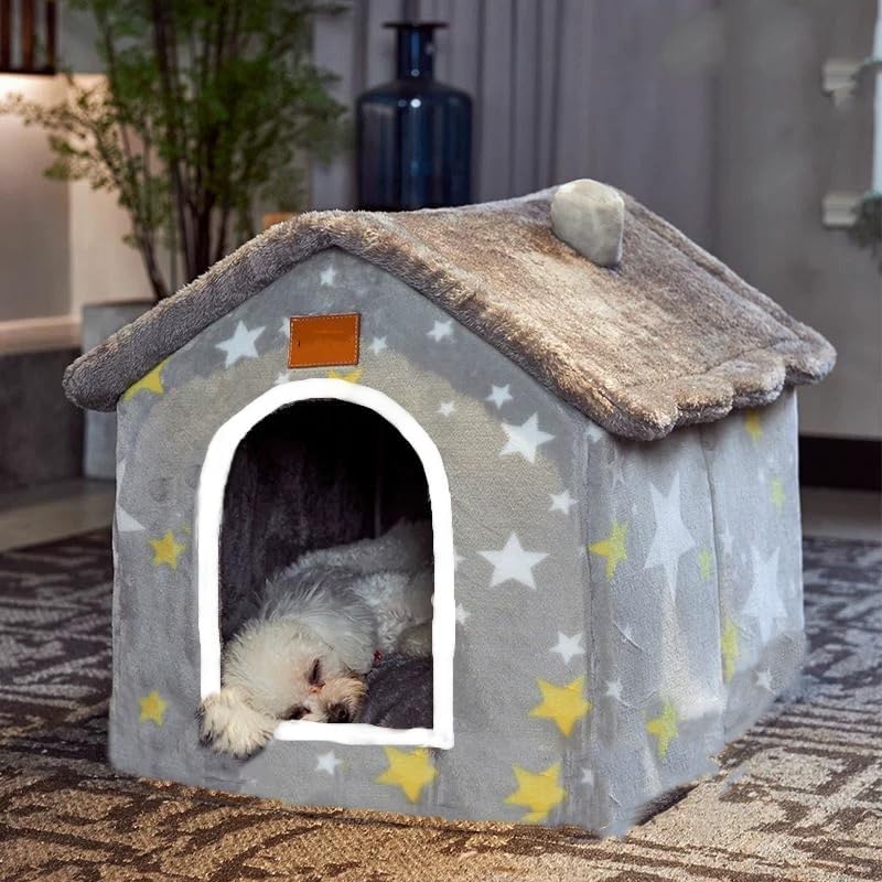dog house indoor portable puppy cave cat nest, close-up detail