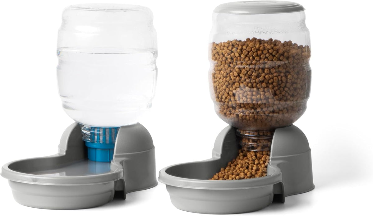 petmate replendish waterer and feeder set, 1 gallon, main product view