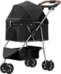 pet stroller for small/medium dogs and cats,black, main product view