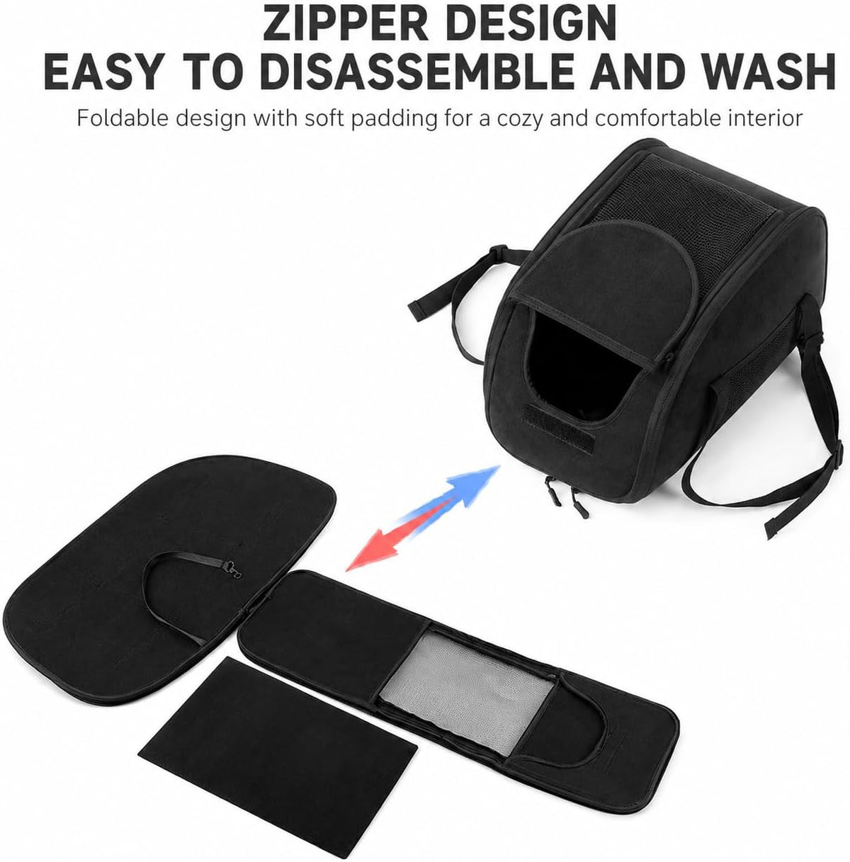 dog car seat for small dogs, center console, side view