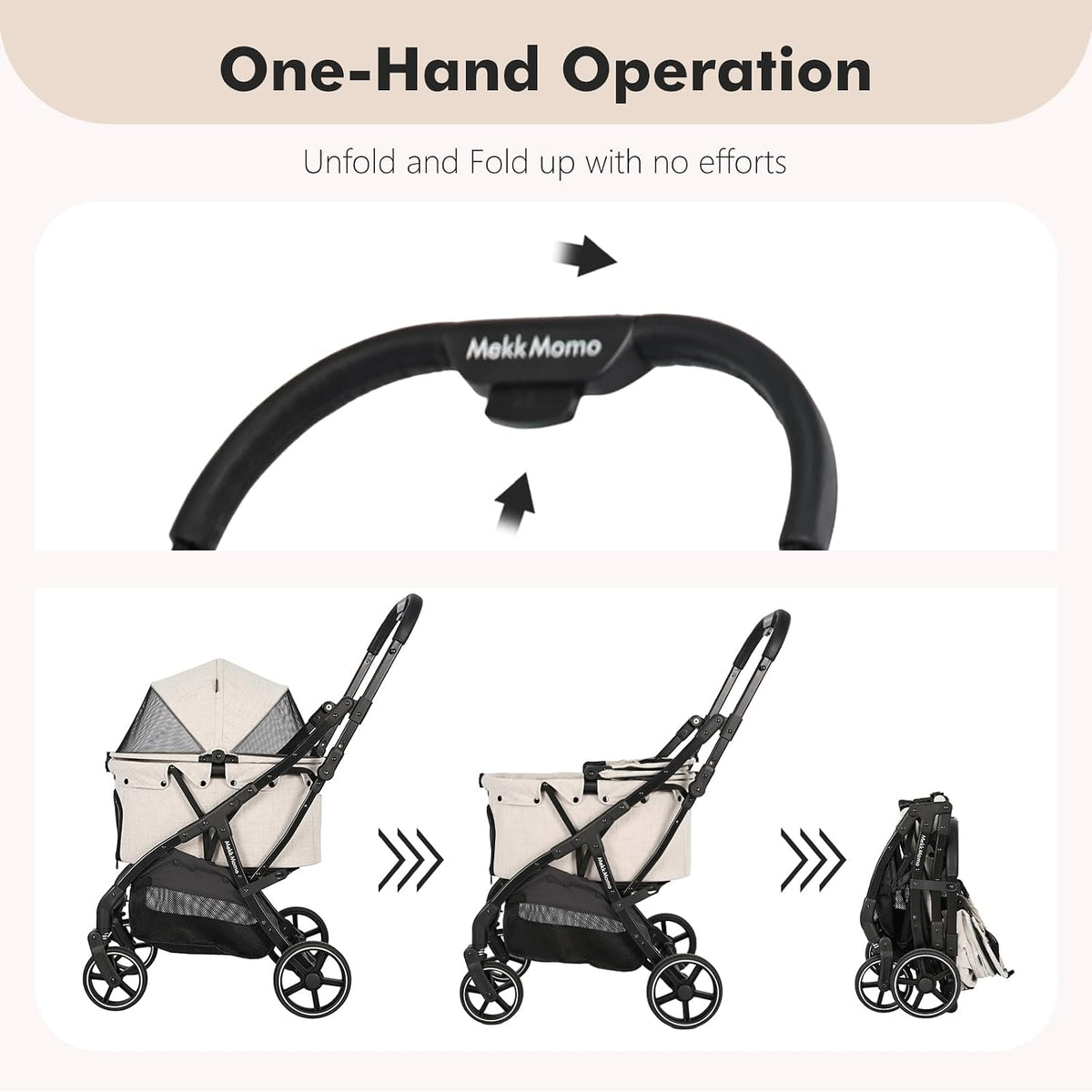 pet stroller for small medium dogs & cats showing dimensions