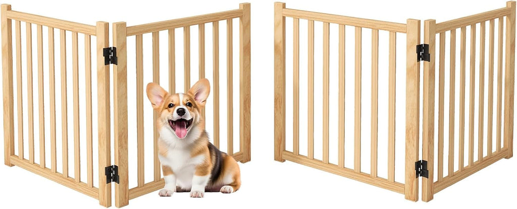 freestanding wooden dog gate indoor- 23" h 2, main product view