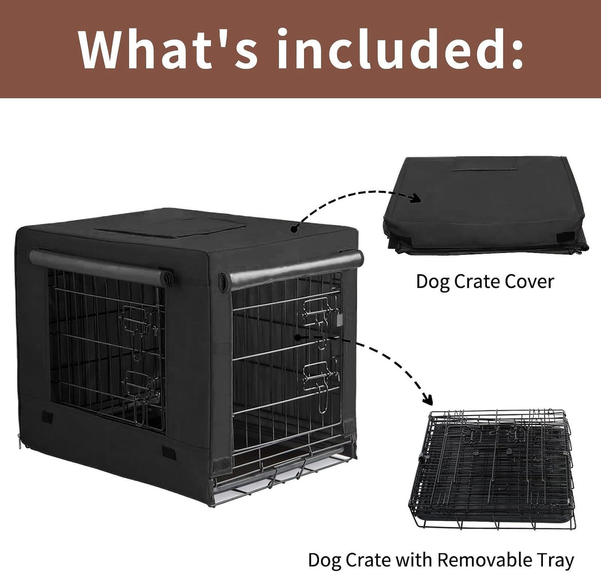 donoro dog crates for small medium size dogs shown in use