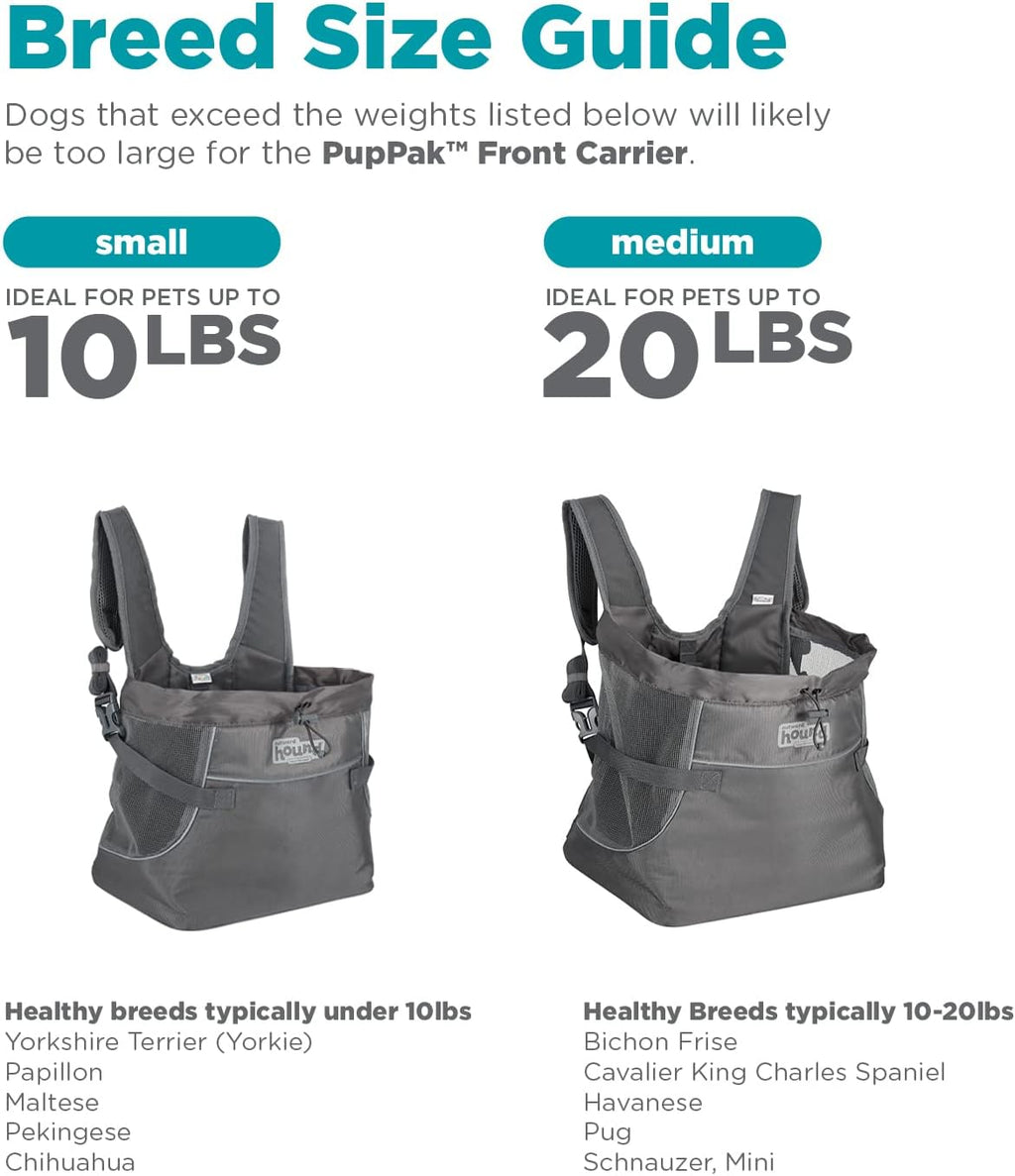 outward hound puppak dog front carrier, grey, medium, close-up detail