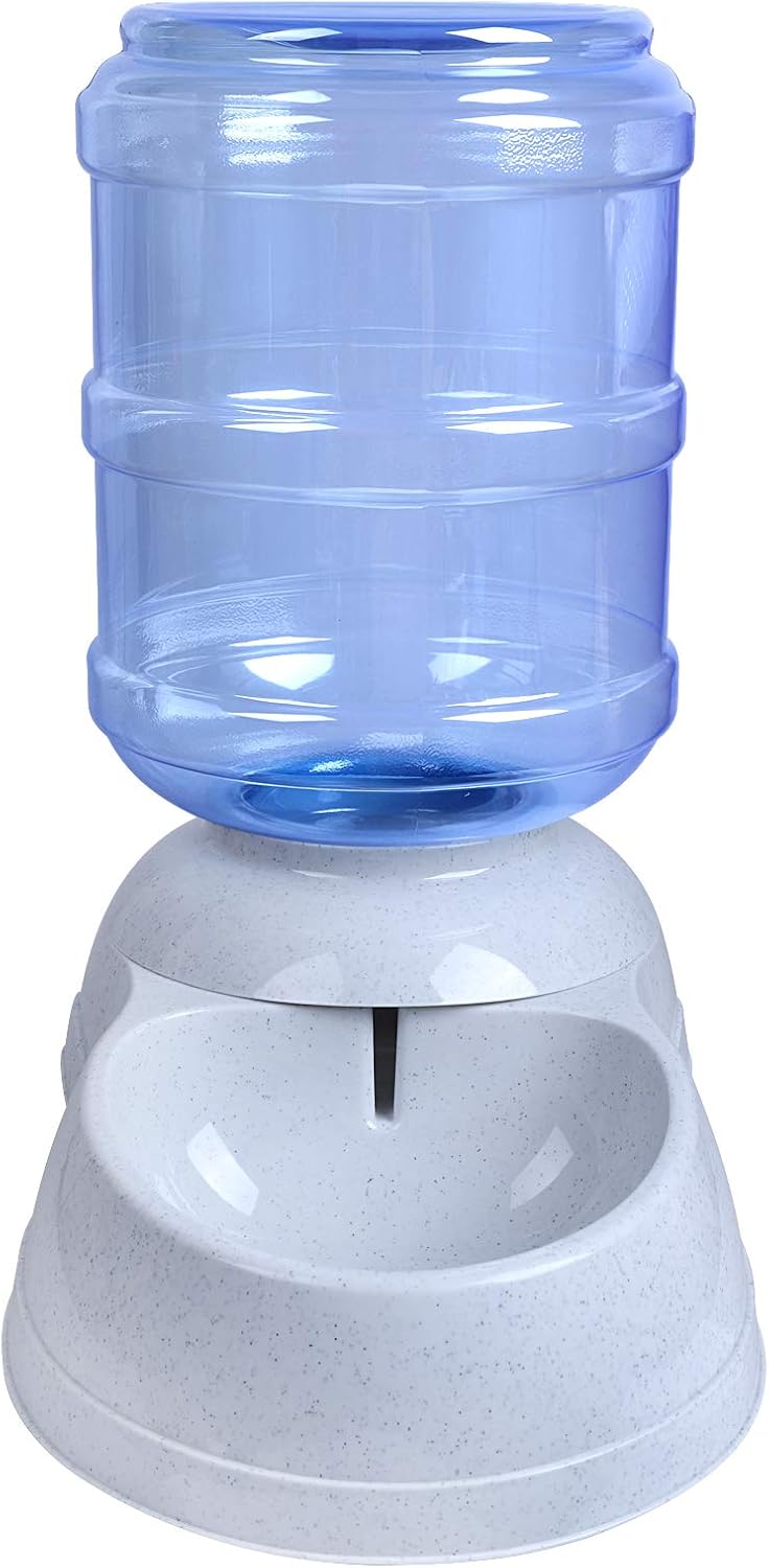 pet water dispenser station - 3 gallon/11l replenish shown in use